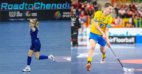 Veera Kauppi and Emil Johansson are the world’s best floorball players.